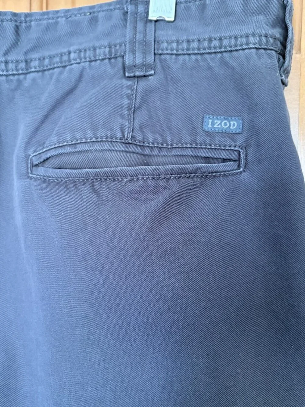 IZOD Saltwater Men's Navy Cargo Shorts Size 36 100% Cotton